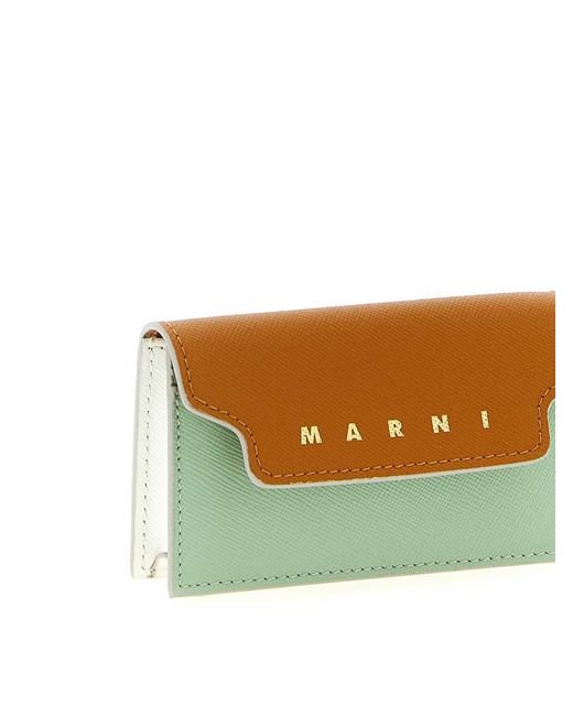 Marni Yellow Logo Business Card Holder