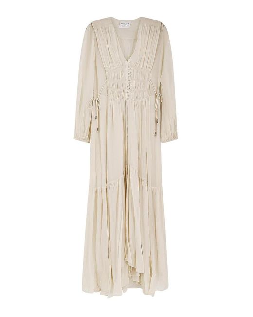 Isabel Marant Natural Marant Etoile Viscose Briane Dress