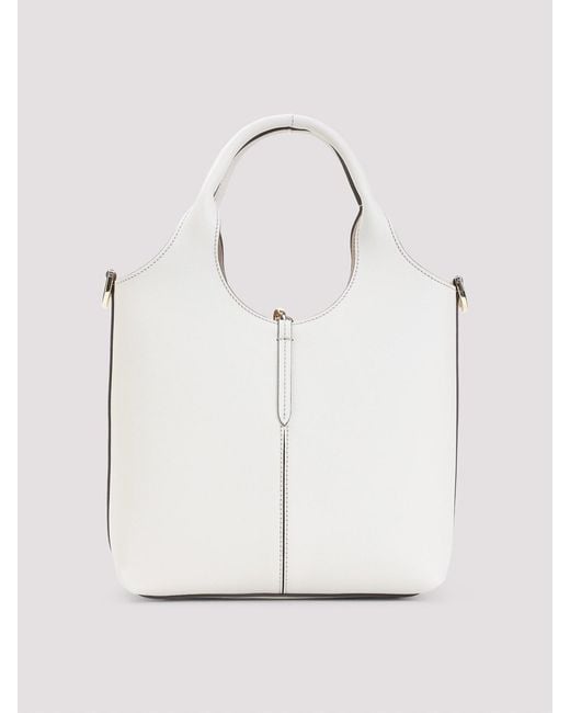 Tod's White Ebr Mini Shopping Bag