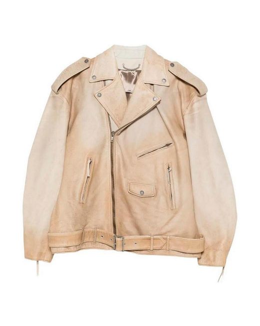 Golden Goose Deluxe Brand Natural 'Journey' Leather Jacket for men
