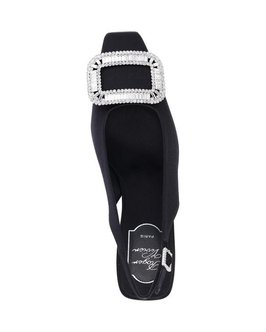 Roger Vivier Black Belle Vivier Slingback Pumps