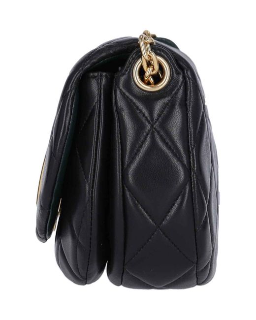 Burberry Black Mini Quilted Leather Handbag With Chain Strap