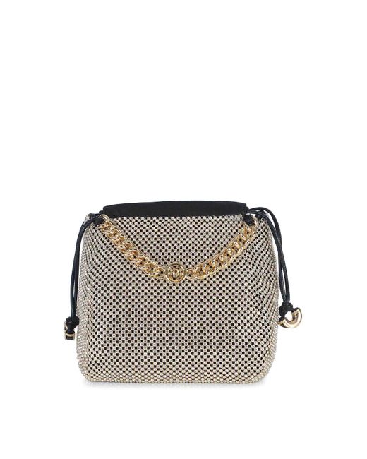 Pochette Con Strass di Pinko in Gray