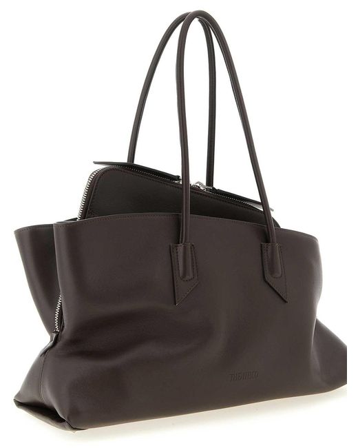 The Attico Black La Passeggiata Medium Shoulder Bag
