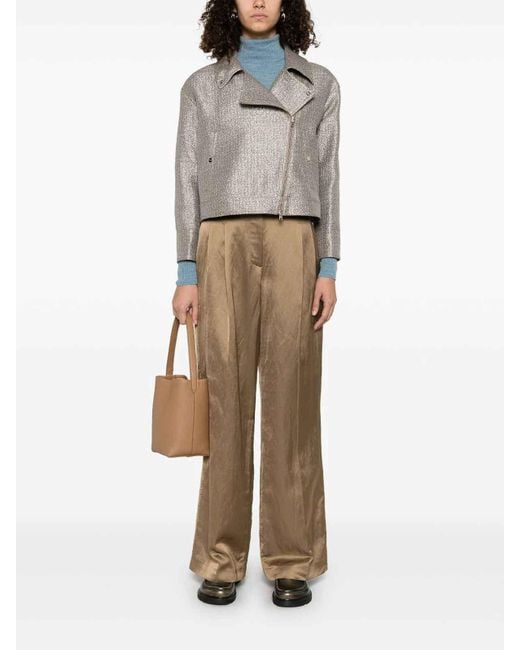 Herno Gray Biker Jacket