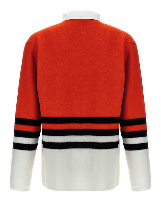 Wales Bonner Red Cypher' Polo Shirt for men