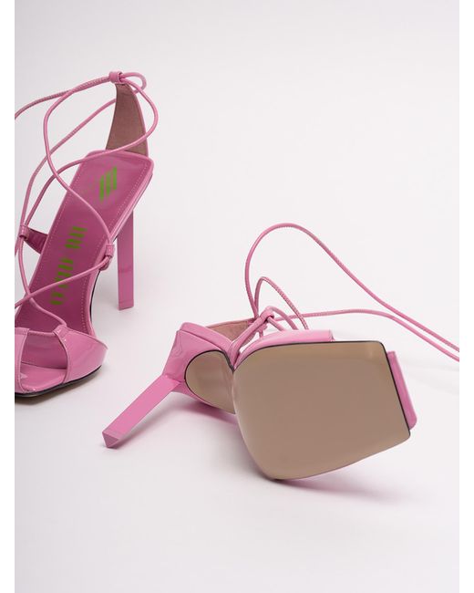 The Attico Pink 'Adele' Lace-Up Pumps