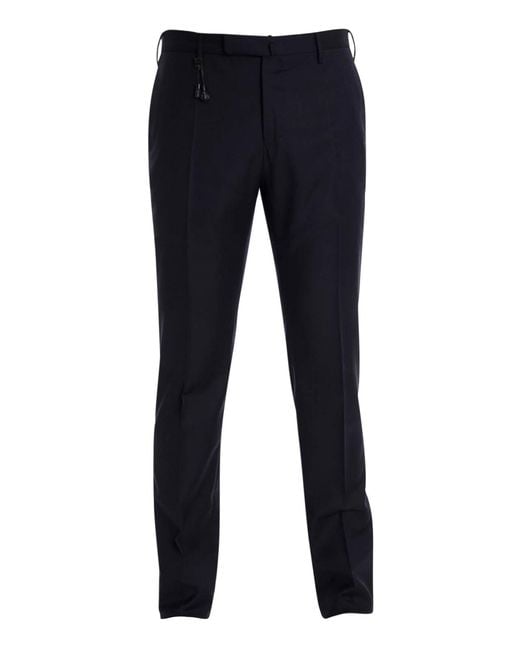 Incotex Blue Wool Trousers for men
