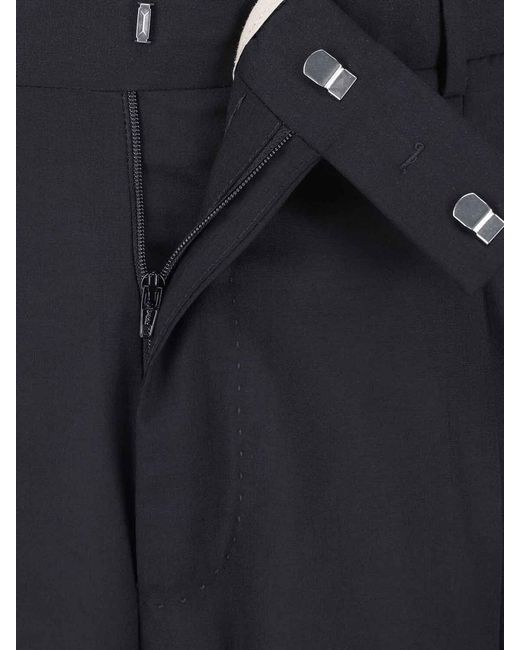 PT Torino Blue Virgin Wool Trousers for men