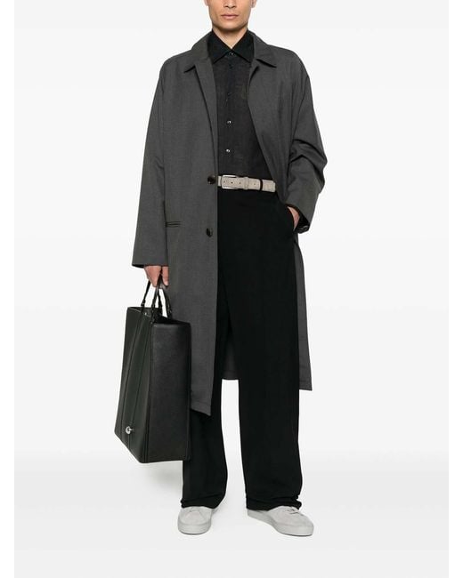 Dolce & Gabbana Black Linen Long-Sleeve Shirt