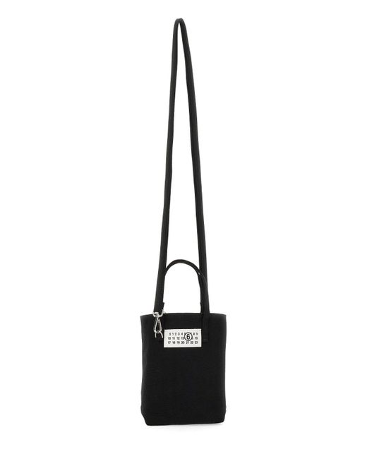 MM6 by Maison Martin Margiela Black Mini Bag With Logo