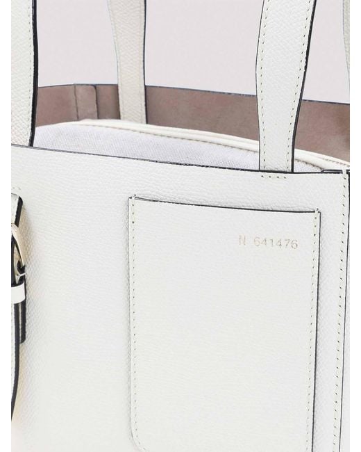 Valextra White Bucket Mini Bag