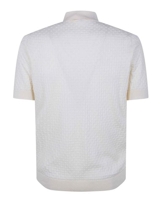 FILIPPO DE LAURENTIIS White Short Sleeves Polo Shirt for men