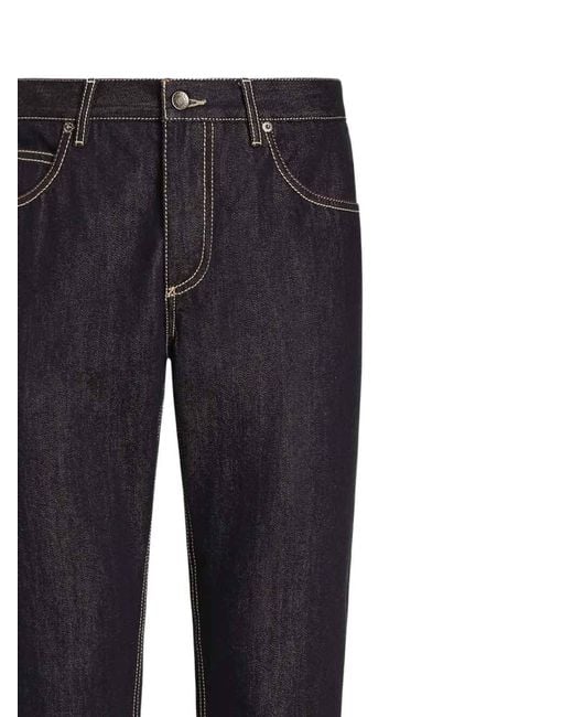 Dolce & Gabbana Blue Regular Stretch Jeans for men