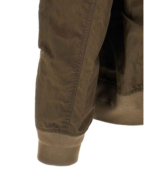 Sacai Brown Crumpled Nylon Jacket for men