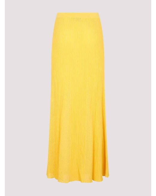 Gabriela Hearst Yellow Wool Eula Skirt
