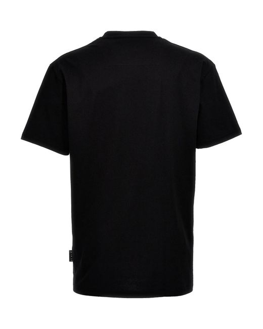 Philipp Plein Black Rubberized Logo T-shirt for men