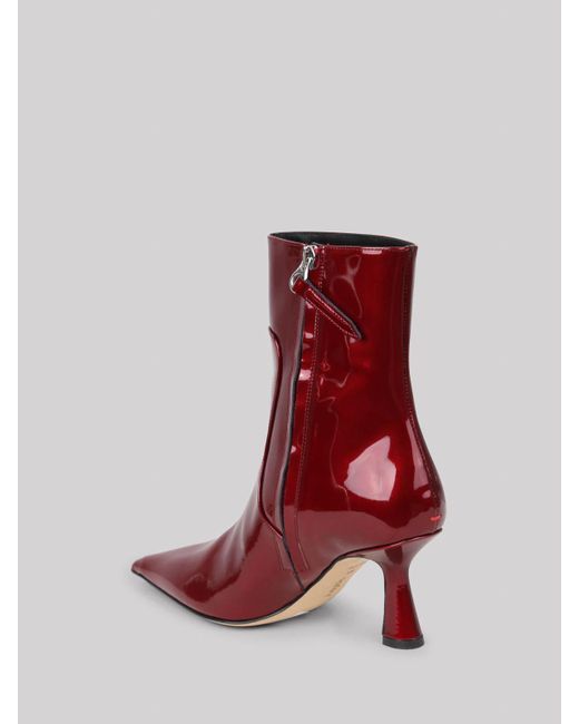 Aeyde Pointed Ankle Boots in Red | Lyst