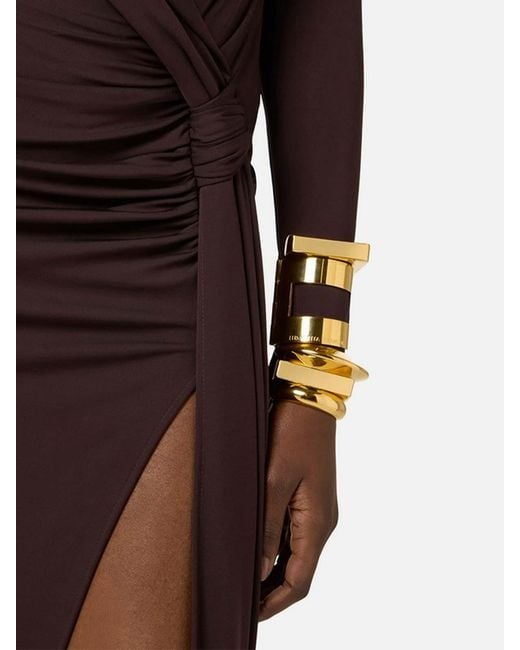 Elisabetta Franchi Brown Dress