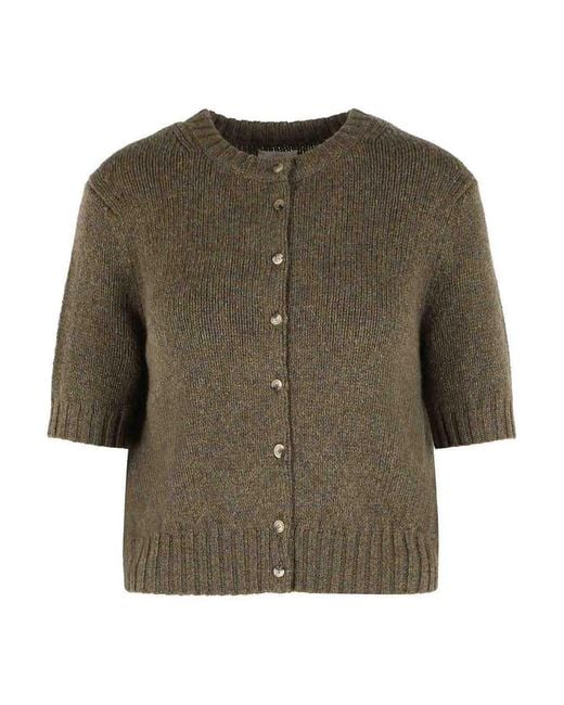 Khaite Green Nora' Cashmere Cardigan