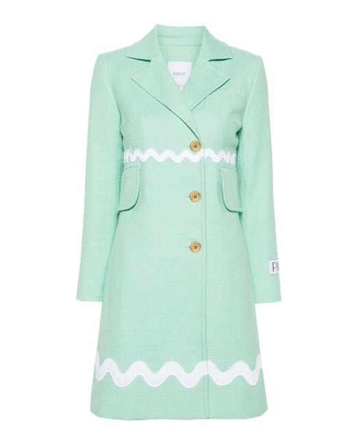 Patou Green Tweed Coat