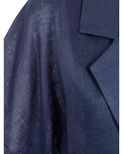 Liviana Conti Blue Darnell Belt Jacket