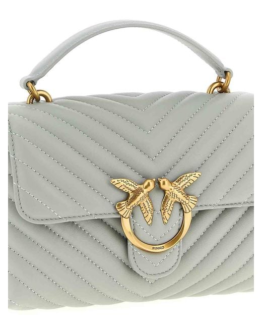 Pinko White Mini Lady Love Puff Handbag