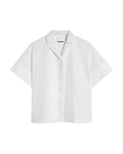 Jil Sander White Short-Sleeve Plain Shirt