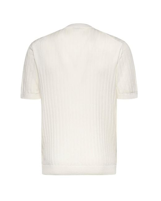 Eleventy White Cotton T-Shirt for men