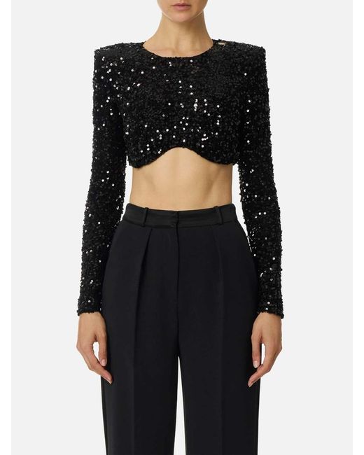 Elisabetta Franchi Black Top Nero