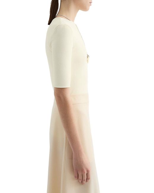 Jil Sander Natural Short-Sleeved Crepe T-Shirt