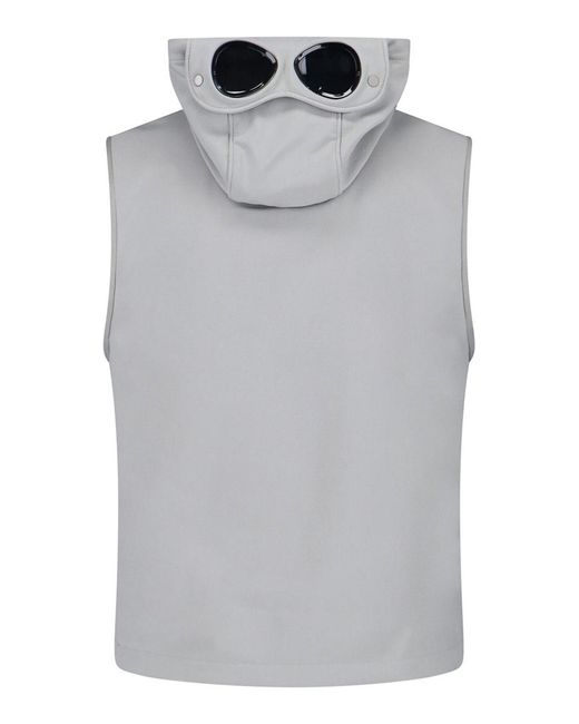 C P Company Gray Vest With Hood for men