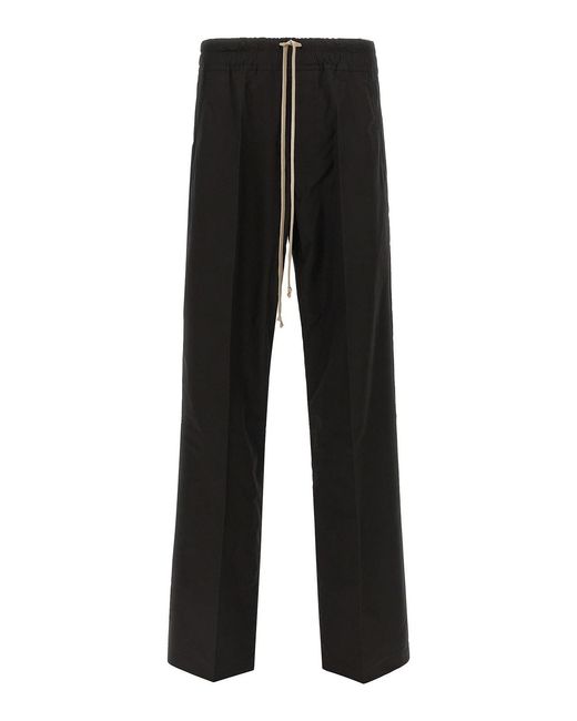 Rick Owens Black Dietrich Drawstring Pants for men