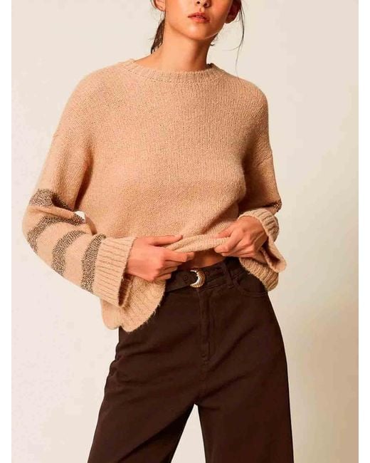 Twinset Natural Round Neck Sweater
