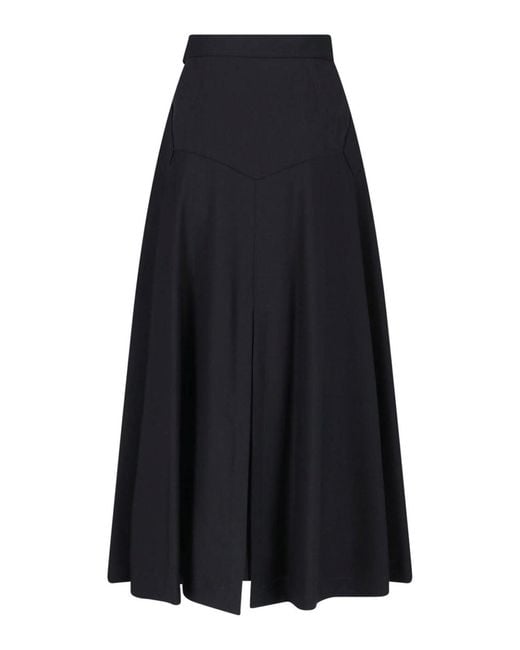 Burberry Blue Wool Maxi Skirt