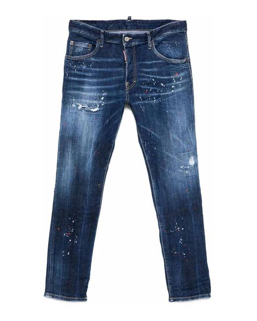 DSquared² Blue Stretch Cotton Jeans for men