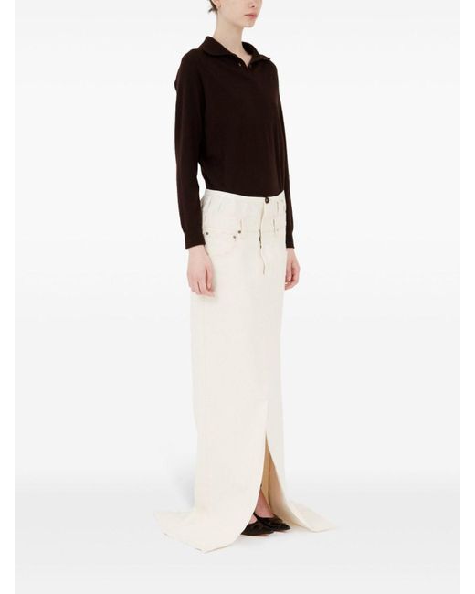 Maison Margiela White Denim Skirt