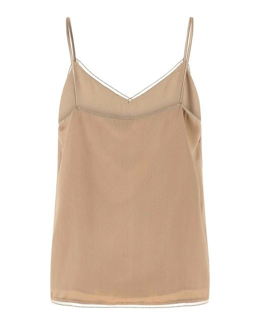 Fabiana Filippi Natural V-Neck Camisole Lingerie Top