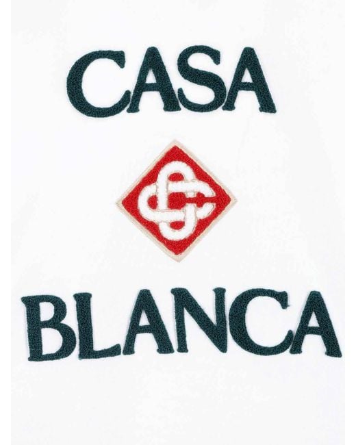 Casablanca White Logo Sweatshirt for men