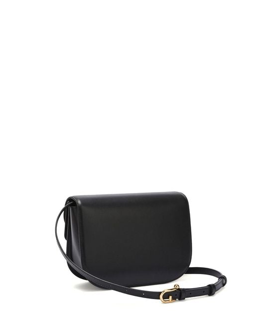 Furla Black Sfera Smooth Leather Shoulder Bag