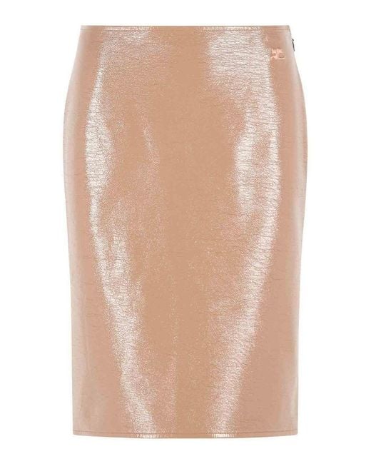 Courreges Natural Bronzer' Vinyl Skirt