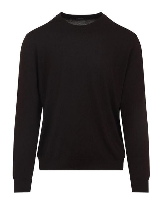 Kiton Black Cashmere Pullover for men