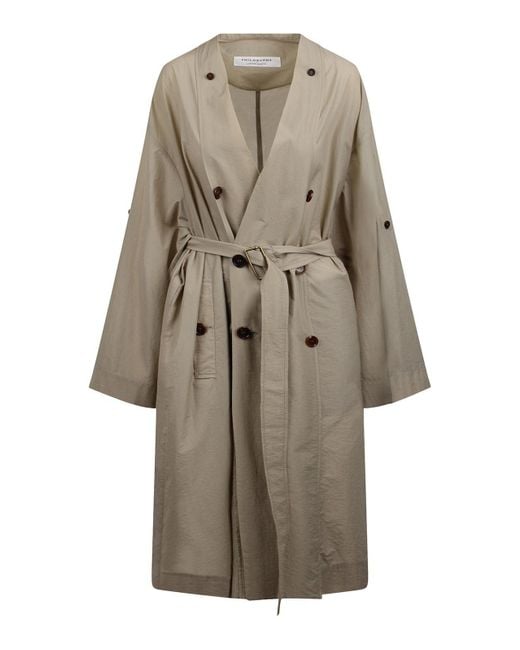 Philosophy Di Lorenzo Serafini Natural Trench Coat With Buttons