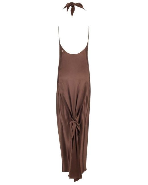 Loewe Brown Long Scarf Dress