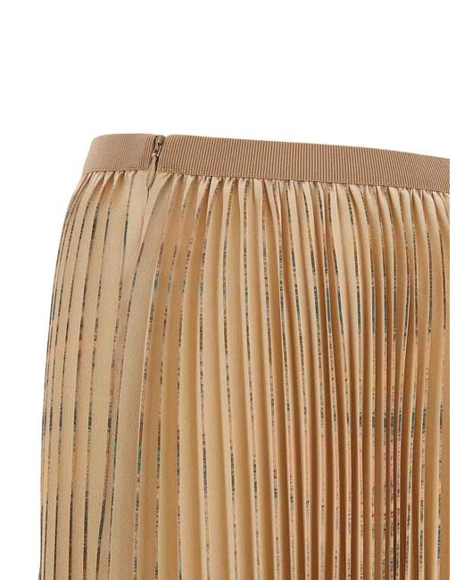 Fabiana Filippi Brown Pleated Skirt