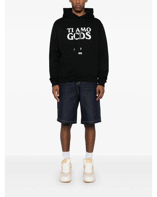 Gcds Black Hoodie for men