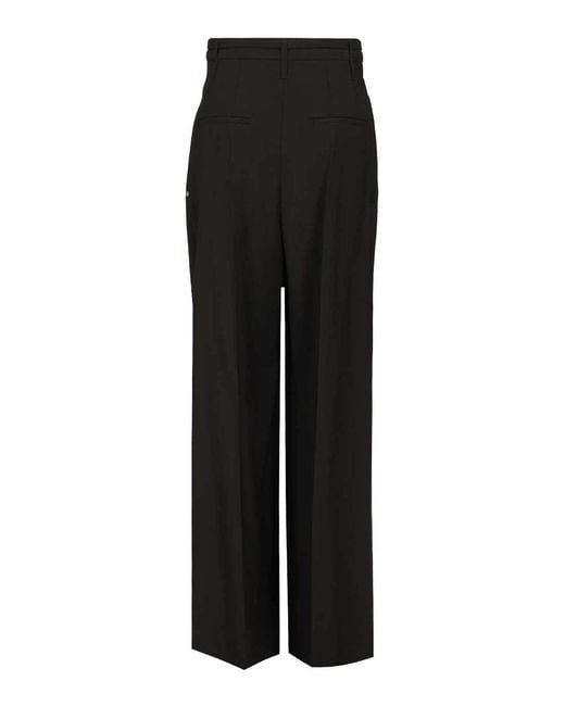 Sportmax Black Wide-Leg Trousers