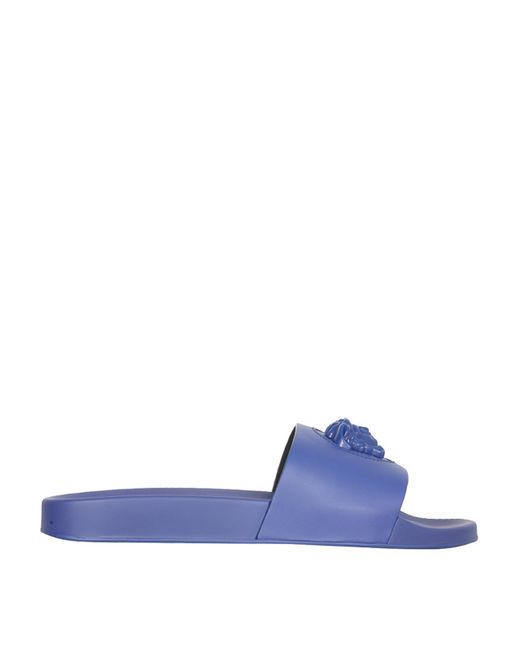 Versace Blue The Medusa Slide Sandals for men