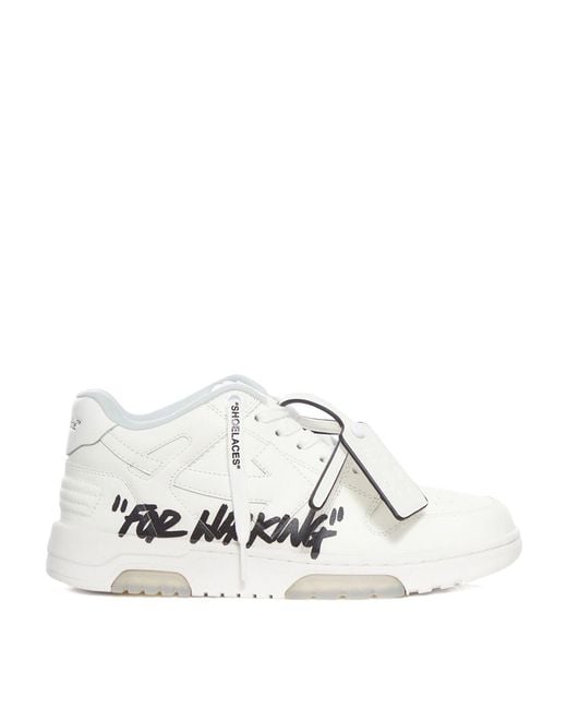 Off-White c/o Virgil Abloh White Out Of Office Sneakers With Print