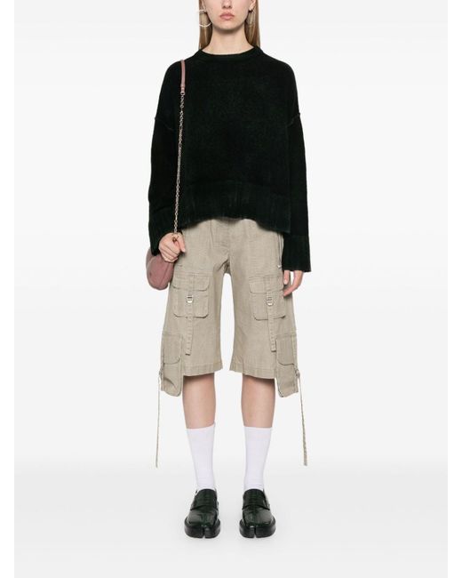 Avant Toi Black Wool Adn Cashmere Blend Crewneck Sweater